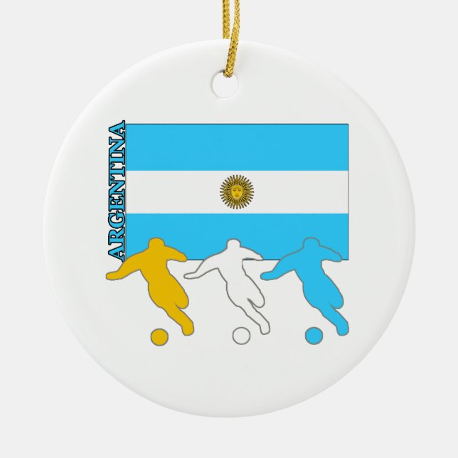 Adorno De Cerámica Jugadores de fútbol de la Argentina (Frente)