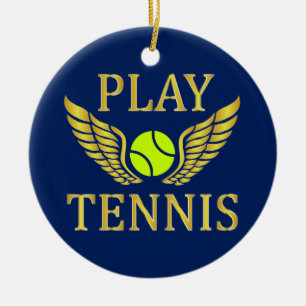 Adorno De Cerámica Jugar al tenis