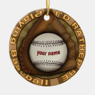 Adorno De Cerámica Jugar béisbol más bien