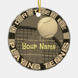 Adorno De Cerámica Jugar tenis