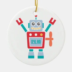 Adorno De Cerámica Juguete de Robot Vintage Lindo Para la Habitación