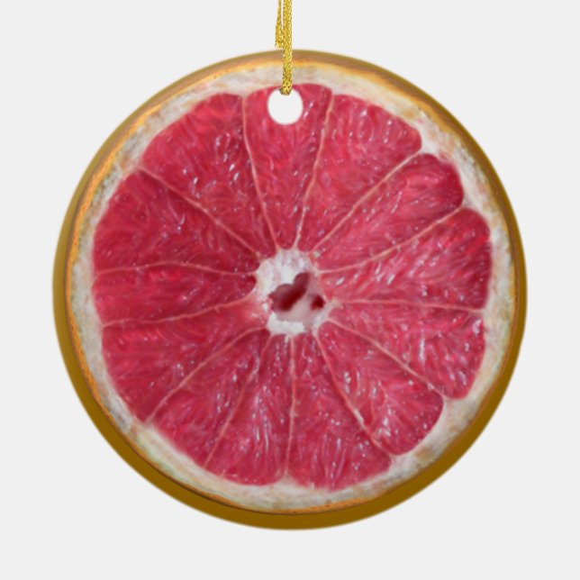 Adorno De Cerámica Juicy Red Grapefruit (Atrás)
