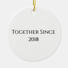 Adorno De Cerámica Juntos desde el año Pareja Personalizada Moderna