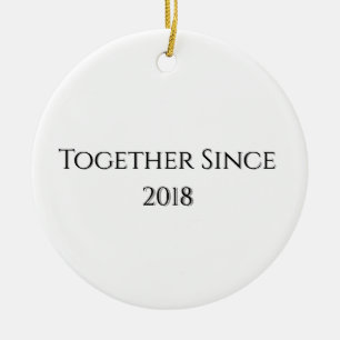 Adorno De Cerámica Juntos desde el año Pareja Personalizada Moderna
