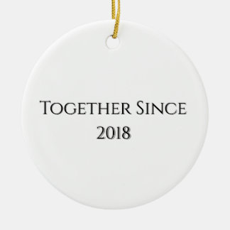 Adorno De Cerámica Juntos desde el año Pareja Personalizada Moderna