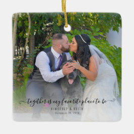 Adorno De Cerámica Juntos es mi lugar favorito para estar Bodas