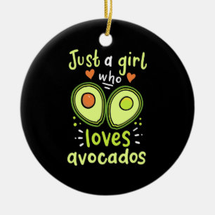 Adorno De Cerámica Just A Girl Who Loves Avocados