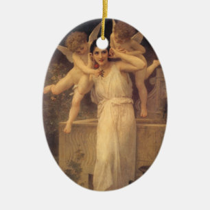 Adorno De Cerámica Juventud de Bouguereau, retrato de los Ángeles vic