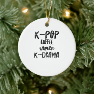 Adorno De Cerámica K-pop coffee ramen k-drama