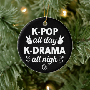 Adorno De Cerámica K-Pop todo el día K-Drama toda la noche, amante de