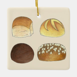 Adorno De Cerámica Kaiser Pumpernickel Sandwich Bread Dinner