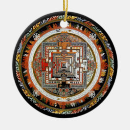 Adorno De Cerámica Kalachakra Mandala