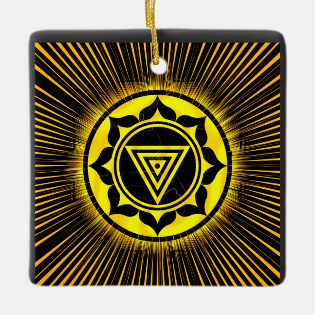 Adorno De Cerámica Kali Yantra Golden Rise Pen (Anverso)