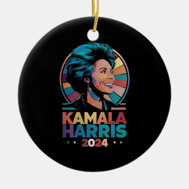 Adorno De Cerámica Kamala Harris 2024 Elecciones al presidente Kamala (Frente)
