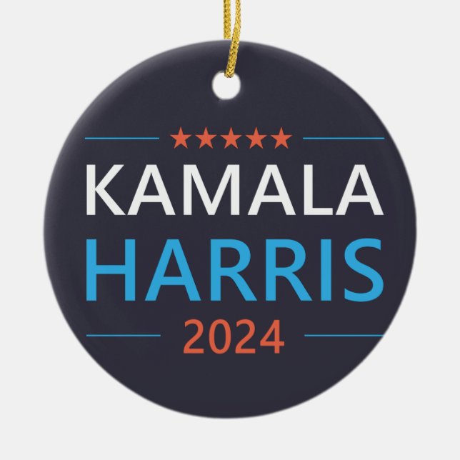Adorno De Cerámica Kamala Harris 2024 para el presidente (Frente)