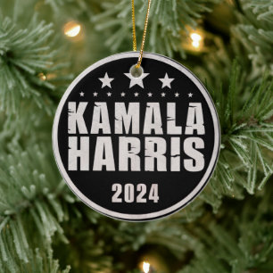 Adorno De Cerámica Kamala Harris 2024 Para Presidente Retro Elección