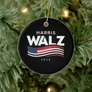 Adorno De Cerámica Kamala Harris Tim Walz Vals 2024 Elección