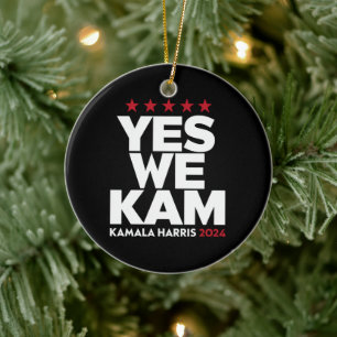 Adorno De Cerámica Kamala Harris Yes We Kam for US President 2024
