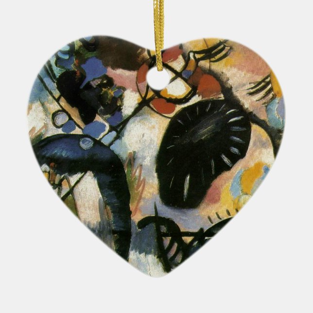 Adorno De Cerámica Kandinsky Black Spot Resumen de arte (Frente)