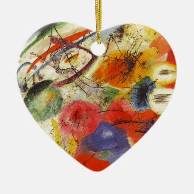 Adorno De Cerámica Kandinsky Black Strokes Resumen de pintura (Frente)