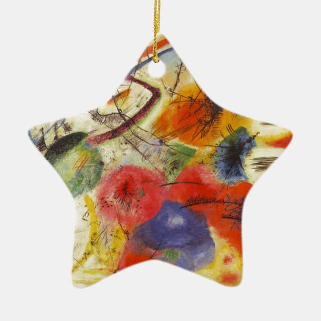 Adorno De Cerámica Kandinsky Black Strokes Resumen de pintura (Frente)