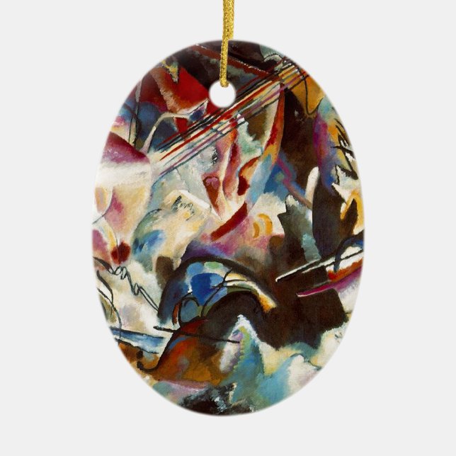 Adorno De Cerámica Kandinsky Composición VI Pintura abstracta (Frente)