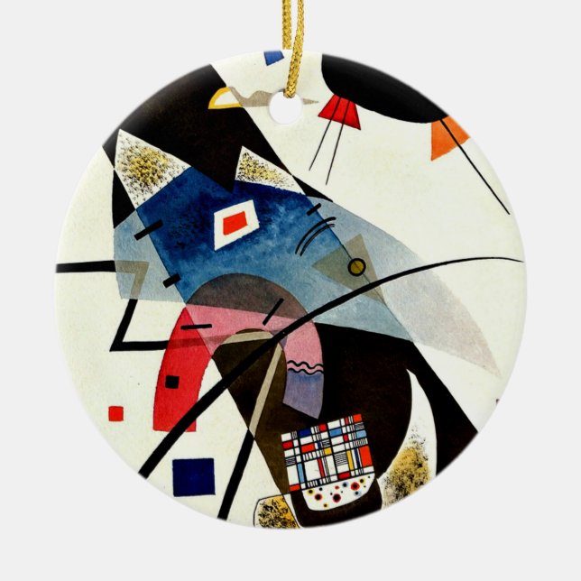 Adorno De Cerámica Kandinsky - Dos puntos negros, (Frente)