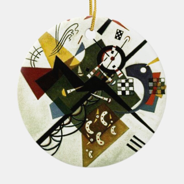 Adorno De Cerámica Kandinsky En White II (Frente)