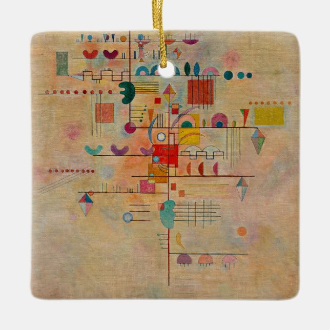 Adorno De Cerámica Kandinsky - Graceful Ascent, pintura famosa, (Anverso)
