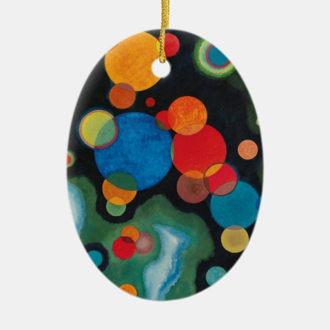 Adorno De Cerámica Kandinsky Impulso Profundo Aceite abstracto en lie (Frente)