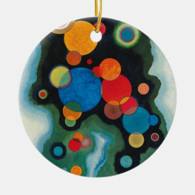 Adorno De Cerámica Kandinsky Impulso Profundo Aceite abstracto en lie (Frente)