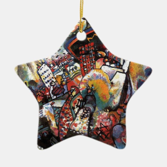 Adorno De Cerámica Kandinsky Moscú I Cityscape Resumen Pintura (Frente)