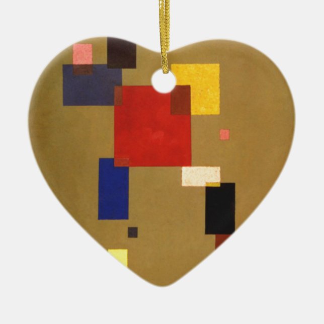 Adorno De Cerámica Kandinsky Trece Rectángulos Resumen Pintura (Frente)