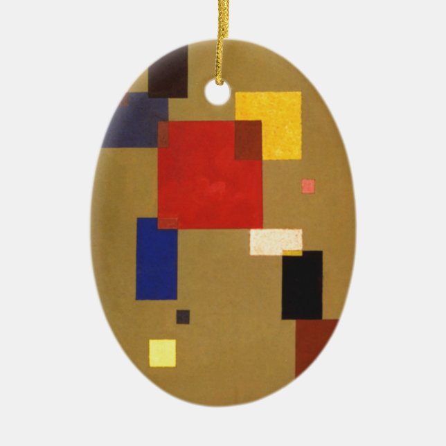 Adorno De Cerámica Kandinsky Trece Rectángulos Resumen Pintura (Frente)