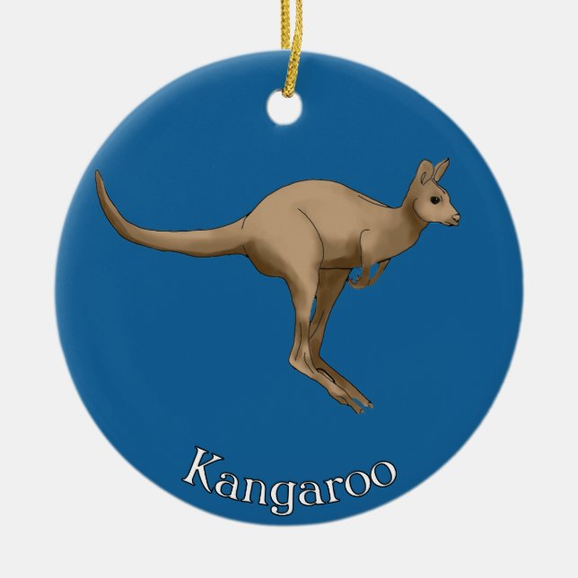 Adorno De Cerámica Kangaroo Australia Ornament (Frente)