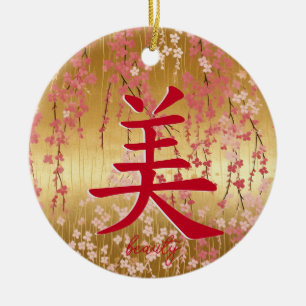 Adorno De Cerámica Kanji japonés para la belleza