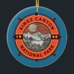 Adorno De Cerámica Kanyon Parque Nacional Buque Retro Mule Deer<br><div class="desc">Diseño de arte vectorial del cañón Kings. El parque es conocido por sus enormes secuoyas,  sobre todo el gigantesco Grant Tree,  un árbol genealógico de Grant Grove.</div>