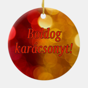 Adorno De Cerámica ¡Karácsonyt de Boldog! Felices Navidad en el rf