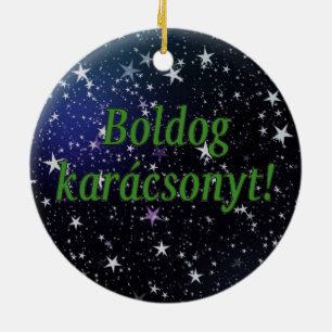 Adorno De Cerámica ¡Karácsonyt de Boldog! Felices Navidad en gf