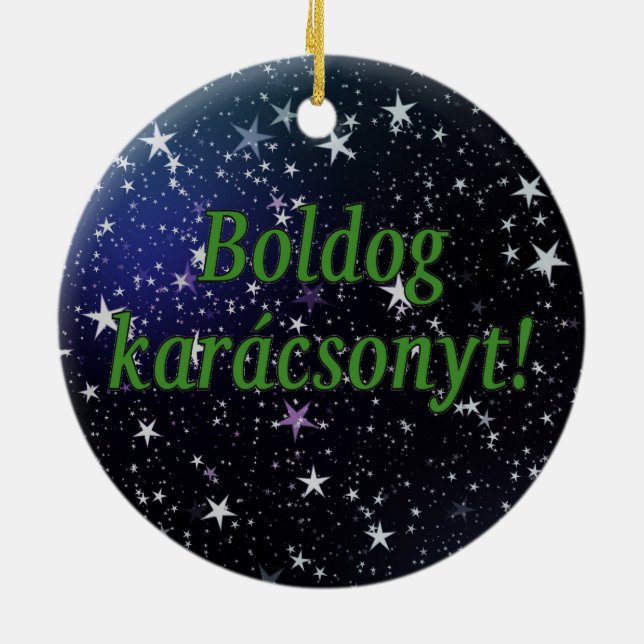 Adorno De Cerámica ¡Karácsonyt de Boldog! Felices Navidad en gf (Atrás)