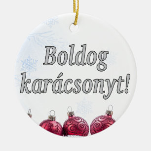 Adorno De Cerámica ¡Karácsonyt de Boldog! Felices Navidad en wf