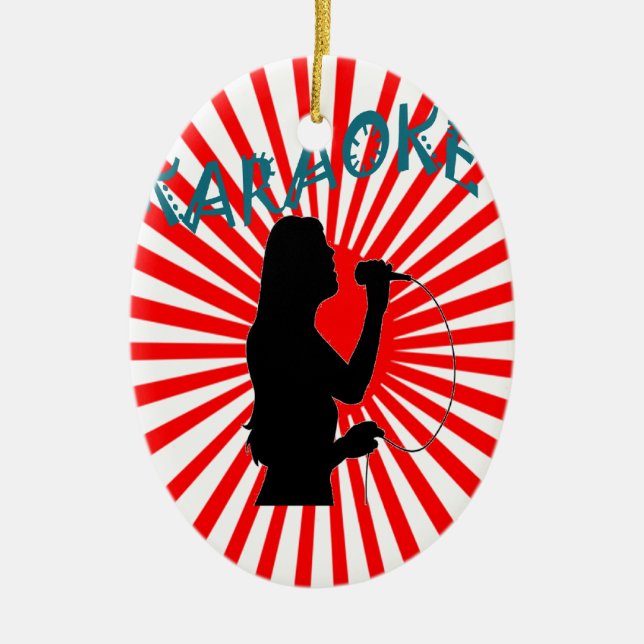 Adorno De Cerámica Karaoke feliz de la canción (Frente)