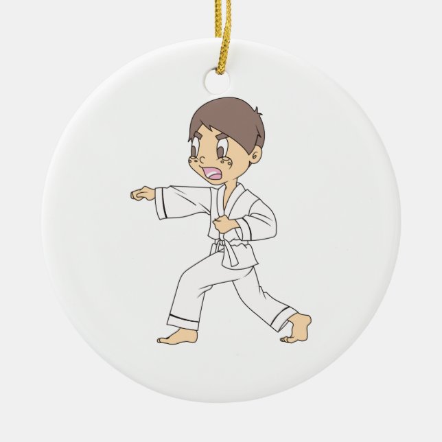 ADORNO DE CERÁMICA KARATE BOY (Frente)