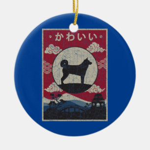 Adorno De Cerámica Karelian Oso Japonés Diseño Perro Kawaii Papá