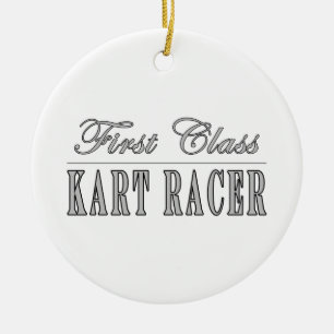 Adorno De Cerámica Kart que compite con a los corredores de Kart: