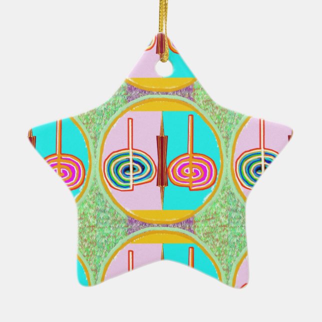 Adorno De Cerámica KARUNA Reiki: Símbolo de equilibrio infinito de (Atrás)