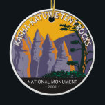 Adorno De Cerámica Kasha - Monumento Nacional de las Carpas de Katuwe<br><div class="desc">Diseño artístico vectorial de Kasha-Katuwe Tent Rocks. La zona debe su notable geología a las capas de roca volcánica y cenizas depositadas por el flujo piroclástico de las erupciones dentro del campo volcánico de las montañas Jemez.</div>