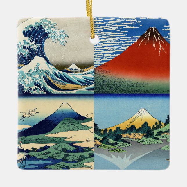 Adorno De Cerámica Katsushika Hokusai - 36 Views of Mount Fuji (Anverso)