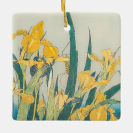 Adorno De Cerámica Katsushika Hokusai - Grasshopper e Iris