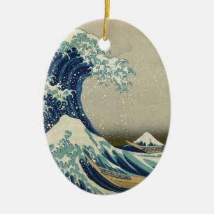 Adorno De Cerámica Katsushika Hokusai: La Gran Ola en Kanagawa